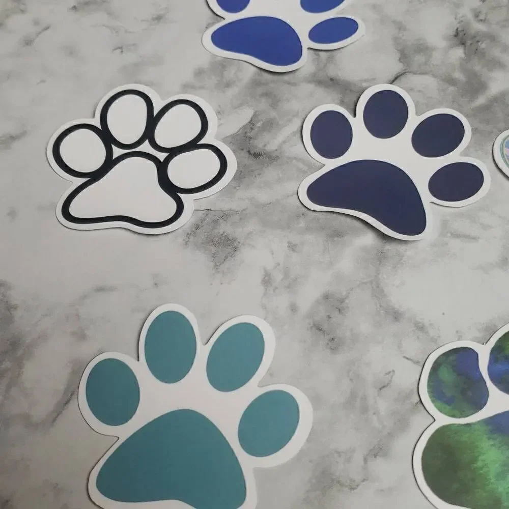 Bundle of Dog Foot Print Stickers